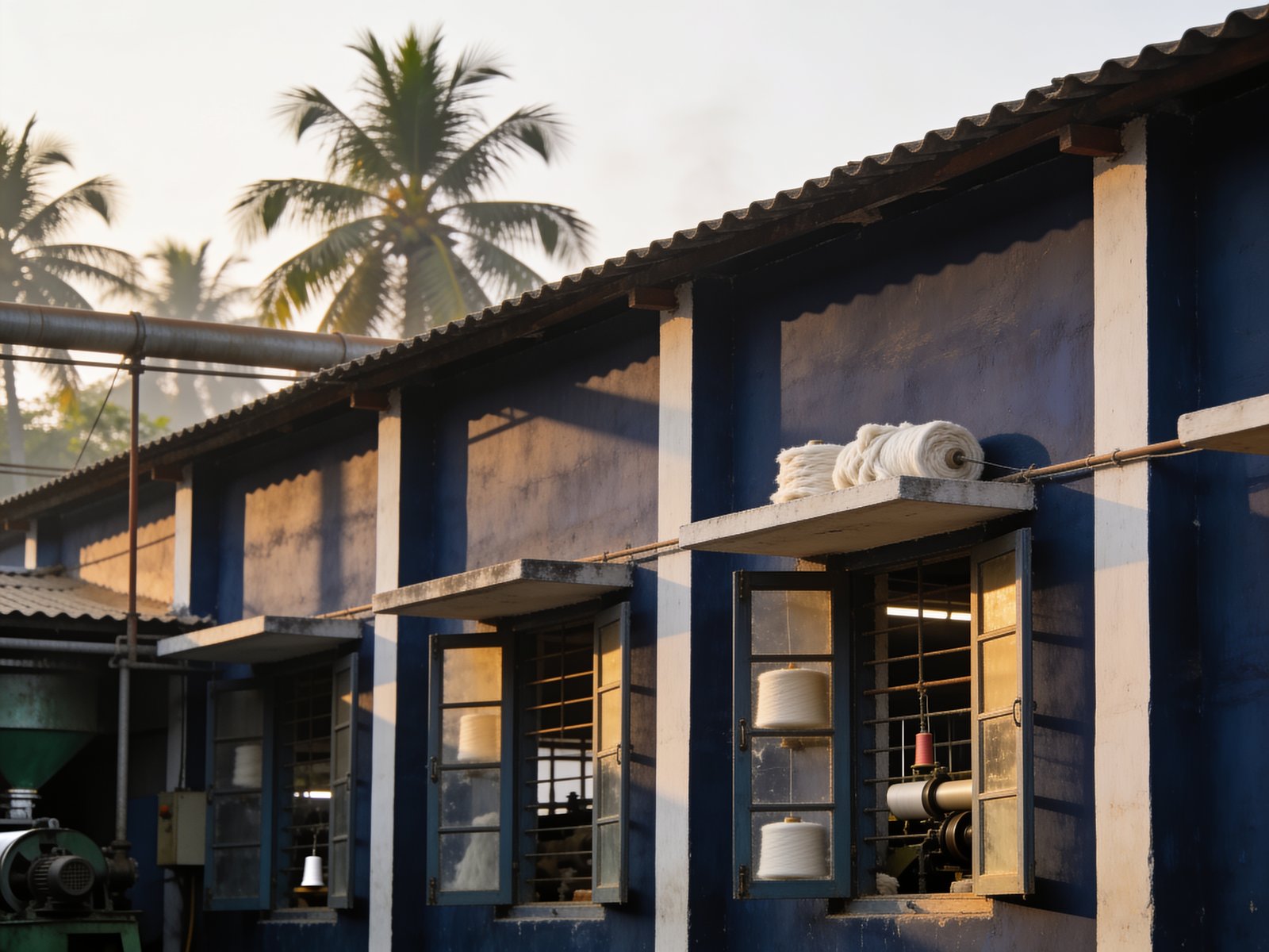 KSJ Spins and Weavers factory exterior, Kadachanallur, Pallipalayam