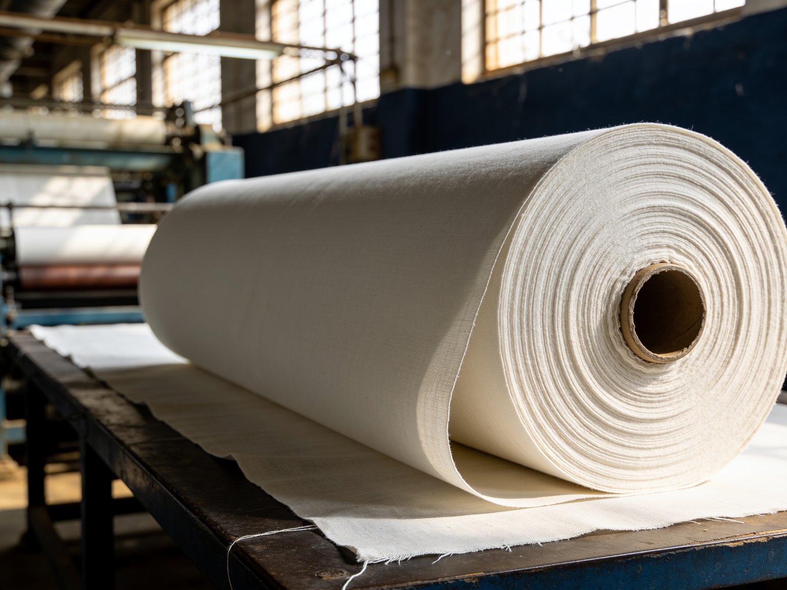 RFD Cotton Fabric — RFD Cotton Fabric — bleached white roll