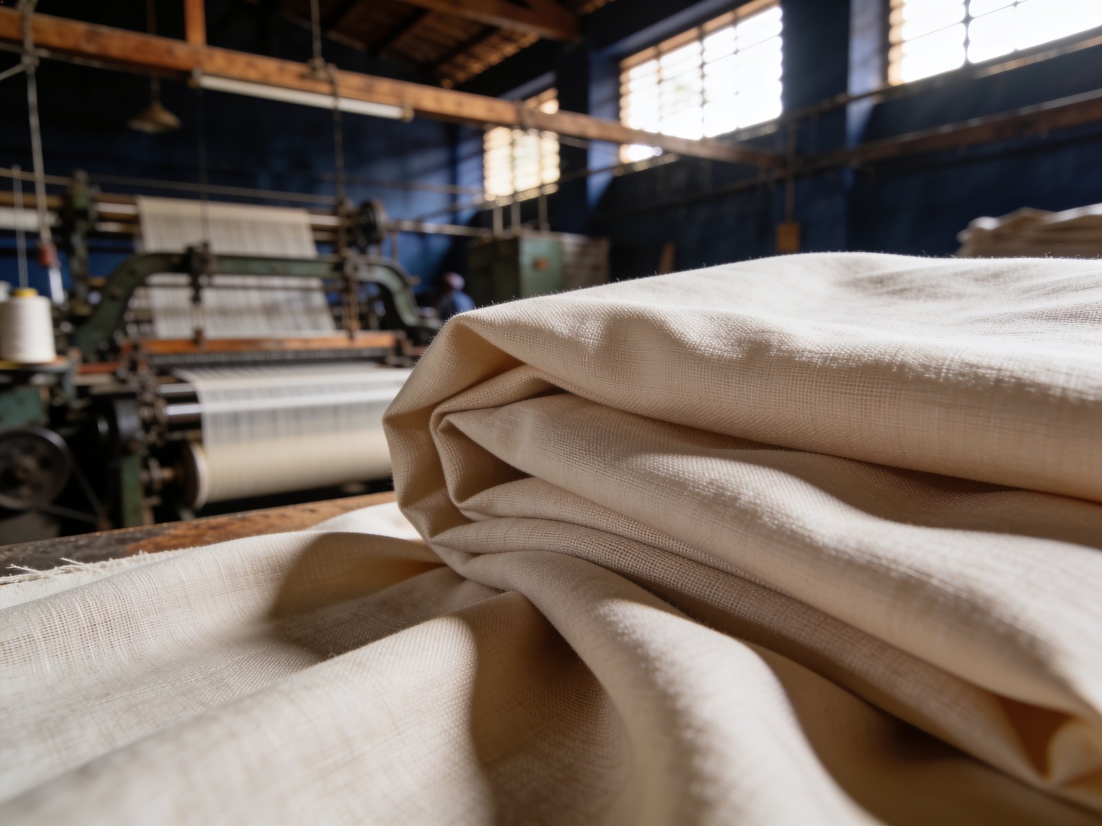 Poly-Viscose Fabric — Poly-Viscose Fabric — folded bolt